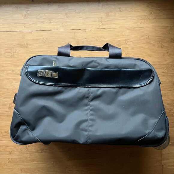 Flight 001 F1 Avionette Grey Rolling Duffel - Picture 1 of 8